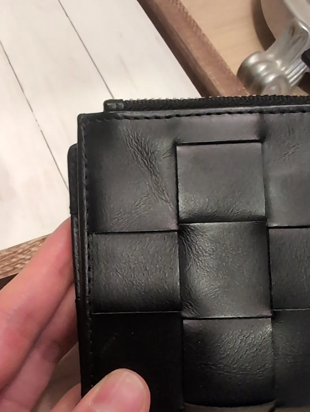 Andar The Lo Wallet In Jet Black | Macro Woven
